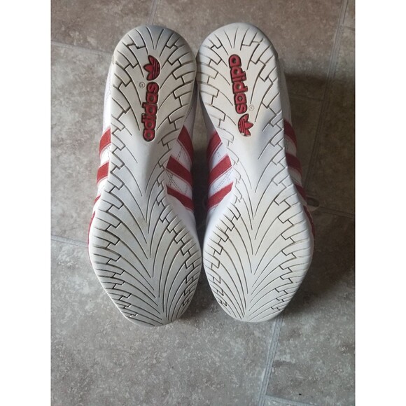 Adidas Tuscany Goodyear Racing Shoe White Red Stripes 7